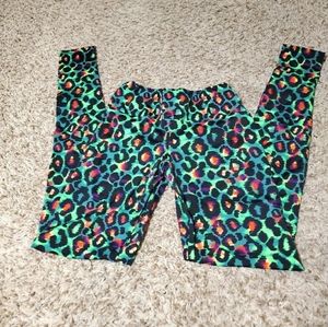 Neon leopard leggings